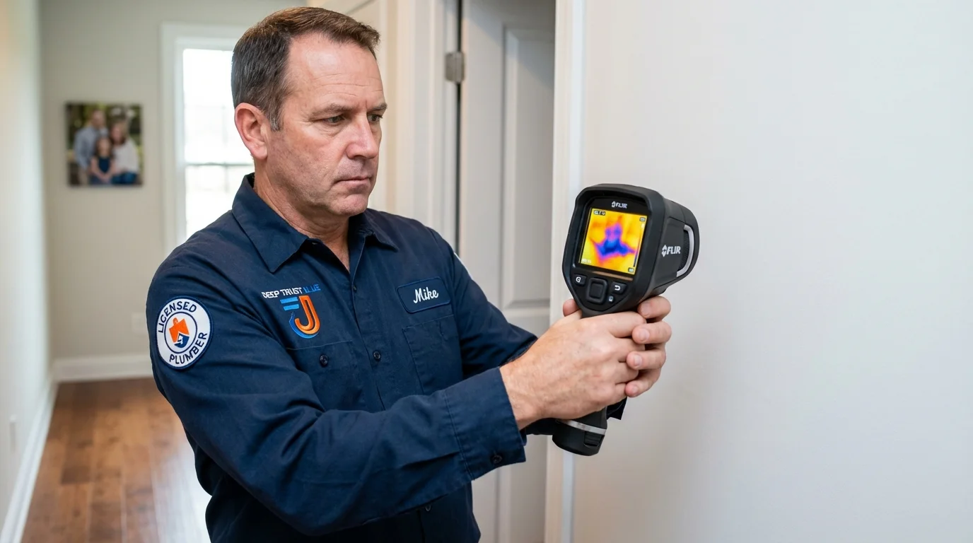 Thermal imaging leak detection by Johns Plumbing LLC in Pleasantville